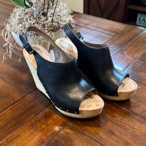 Sam Edelman wedge heels, black, size 9, Used/like new